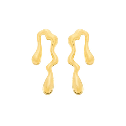 Brinco Dourado Orgânico de Gota