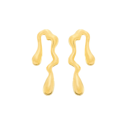 Brinco Dourado Orgânico de Gota