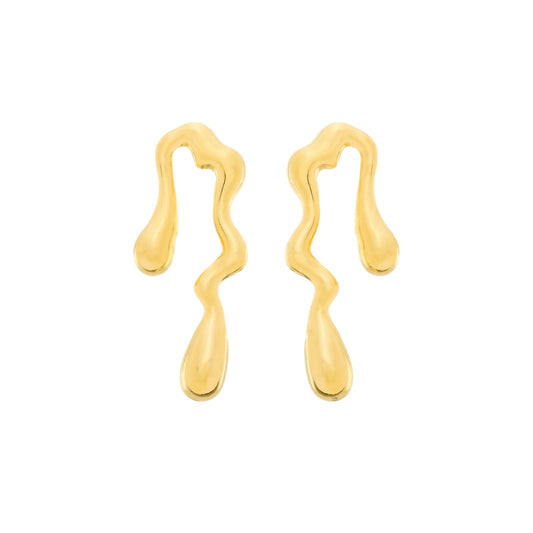 Brinco Dourado Orgânico de Gota