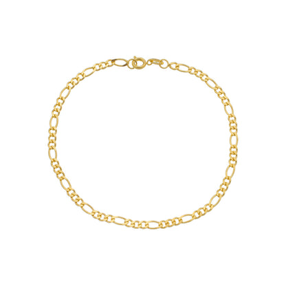 Pulseira Dourada Masculina Elo 3 por 1 &#8211; 4mm