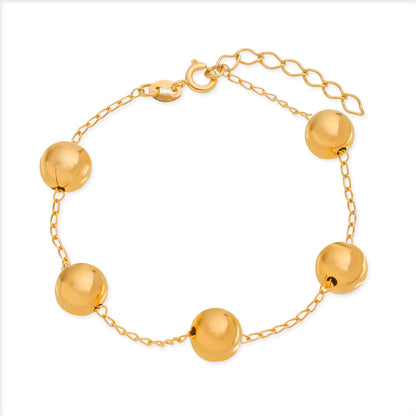 Pulseira Dourada de Bolas Grandes