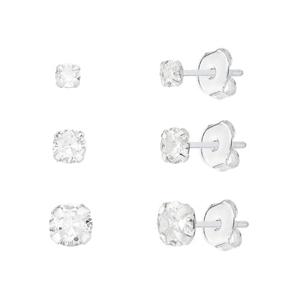 Trio de Ponto de Luz Redondo em Prata 925