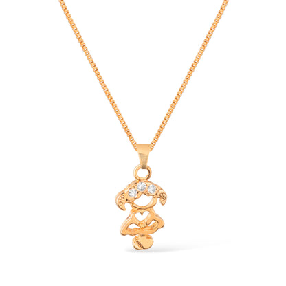 Colar Dourado Filha com Zircônia