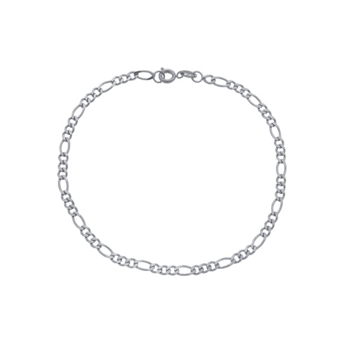 Pulseira Prateada Masculina Elo 3 por 1 &#8211; 4mm