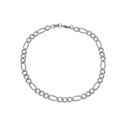 Pulseira Prateada Masculina Elo 3 por 1 &#8211; 5mm