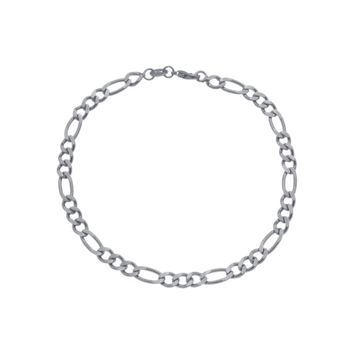 Pulseira Prateada Masculina Elo 3 por 1 &#8211; 5mm